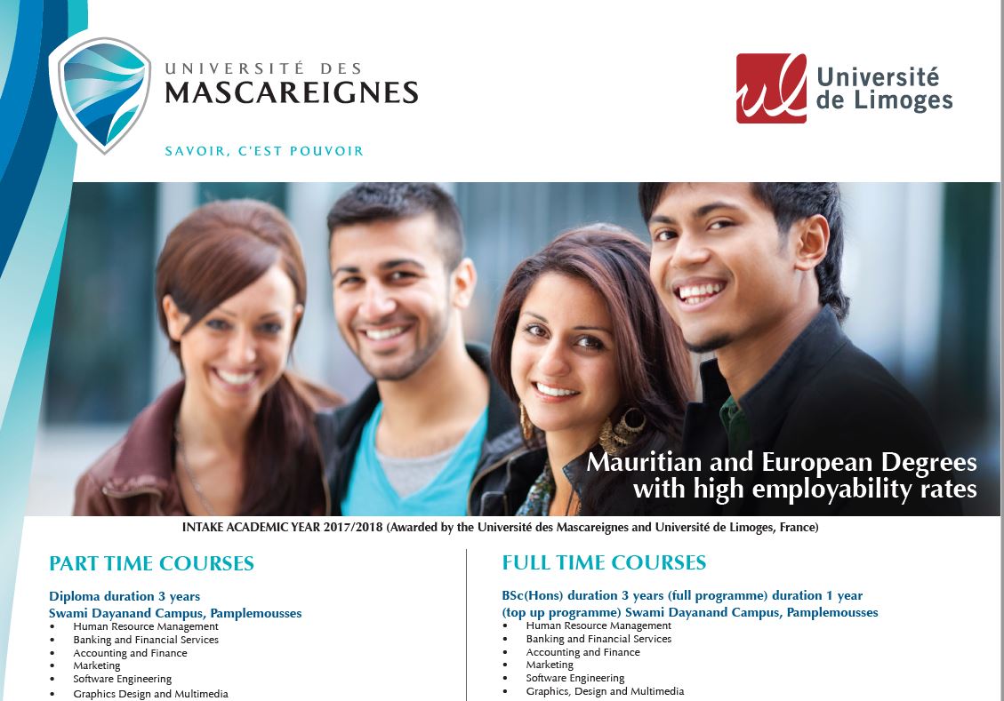 scholarship form education application scheme for Latest Université Mascareignes,  des Mauritius  News